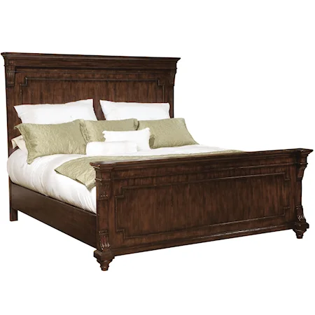 Queen Panel Bed with Framed Headboard and Footboard